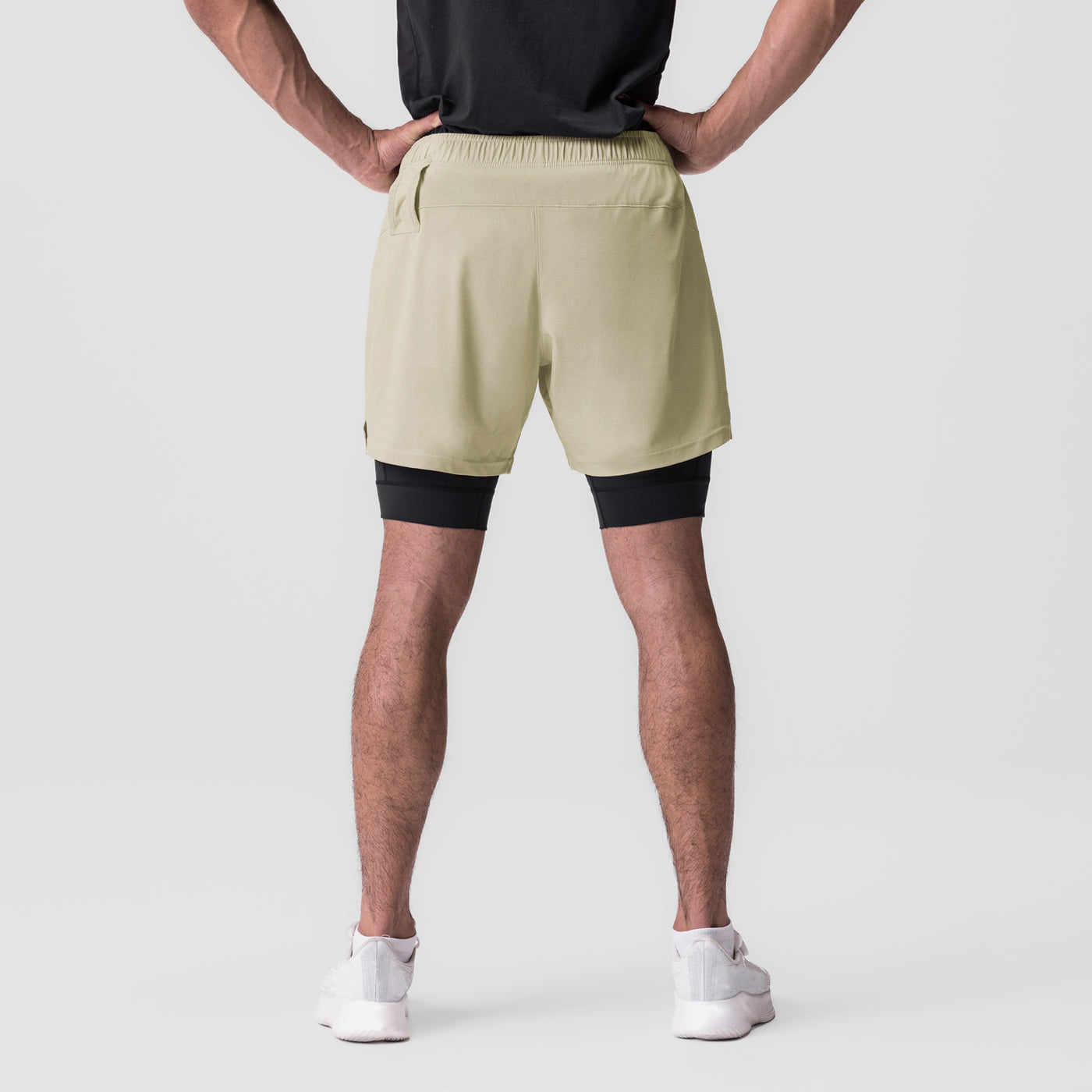 Men’s 2 in 1 Quick Dry Workout Shorts - Brown