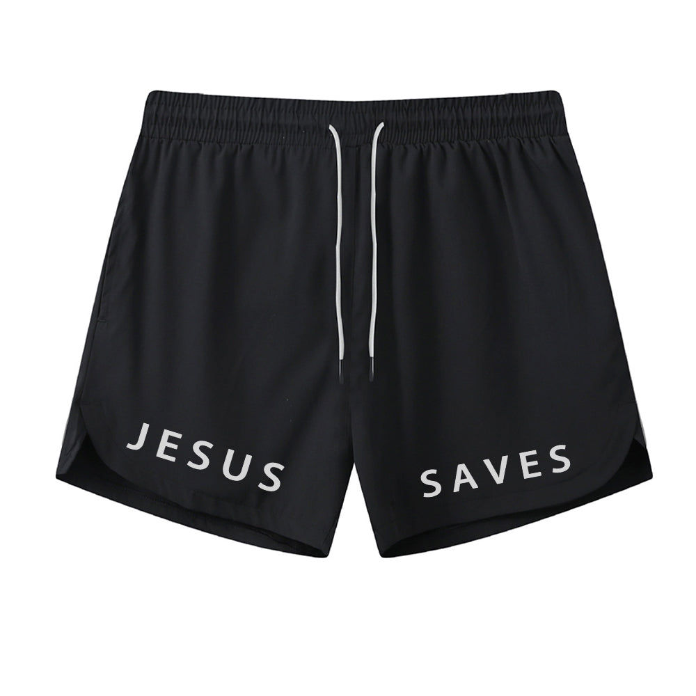 Jesus Saves Graphic Shorts