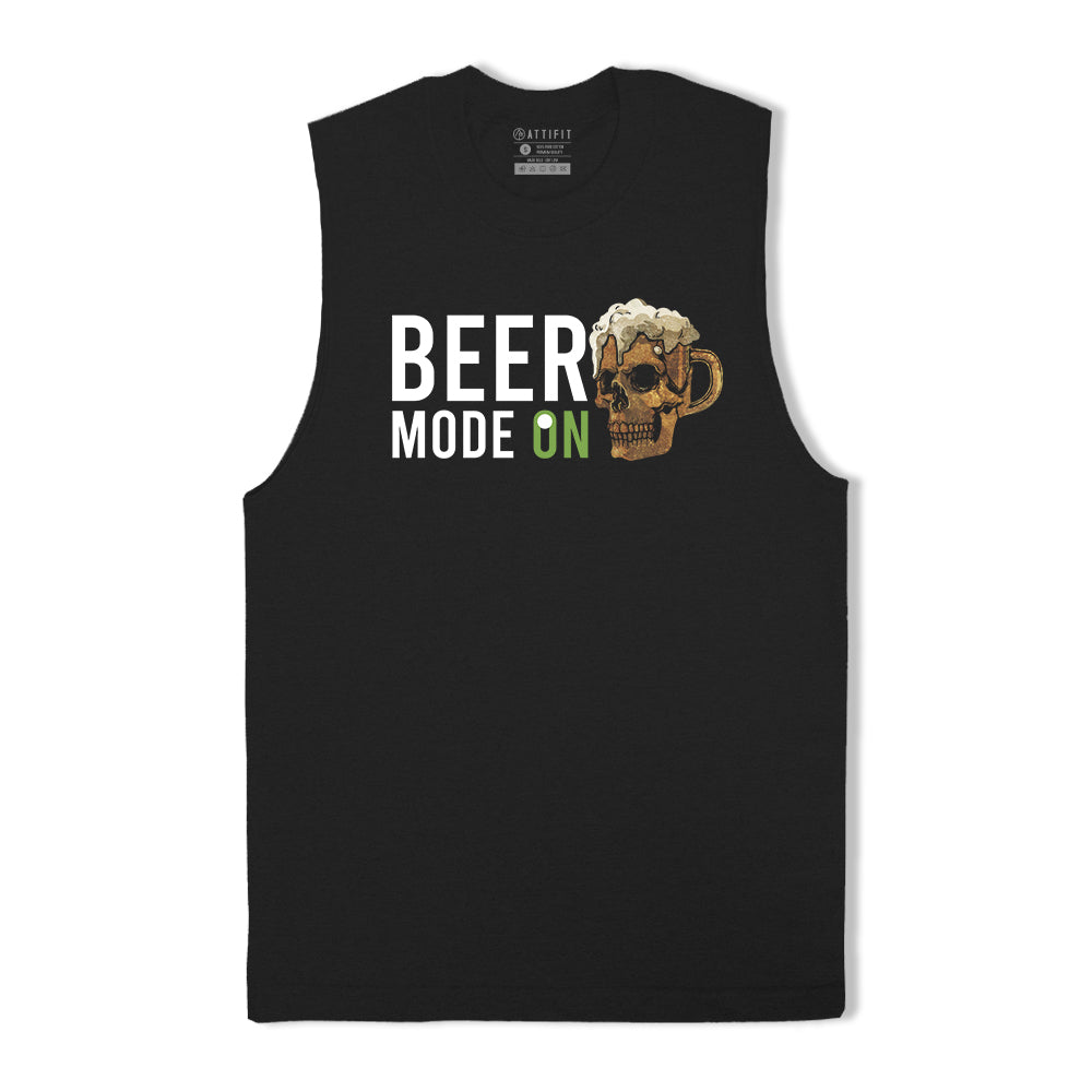 Beer Mode On Print Graphic Tank Top