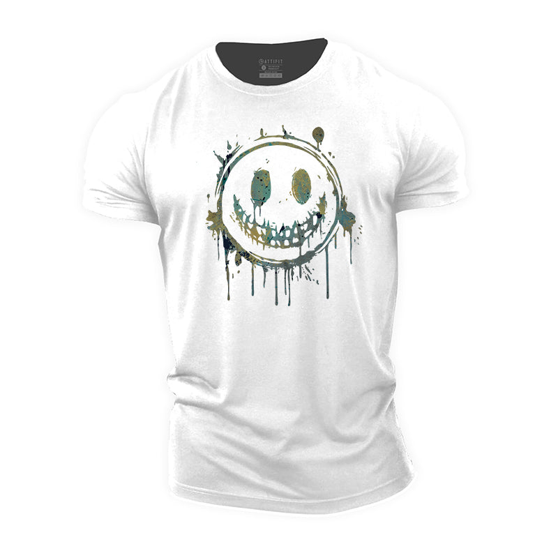 Gleeful Expression Cotton Men's T-Shirts