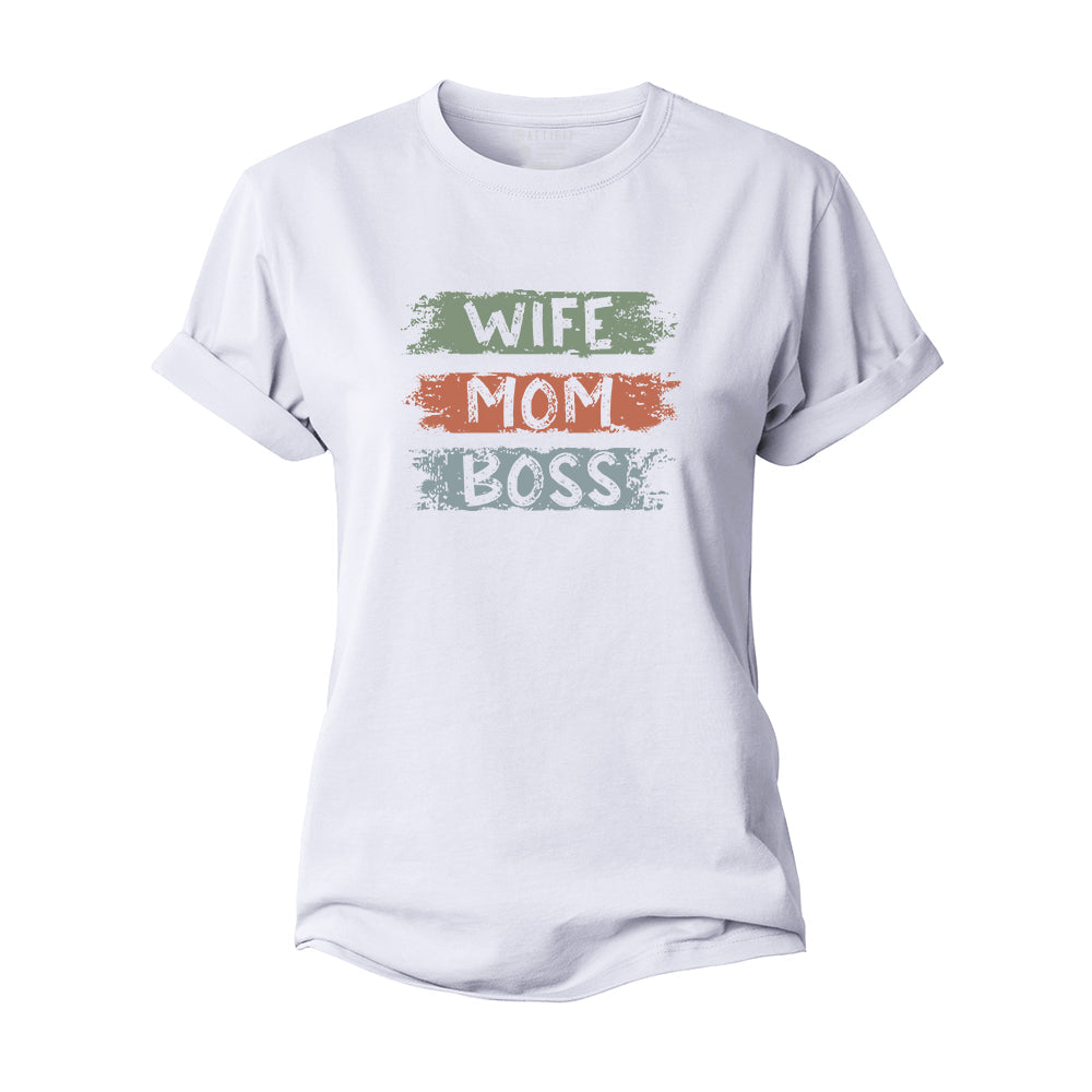 Wife Mom Boss Women's Cotton T-Shirt