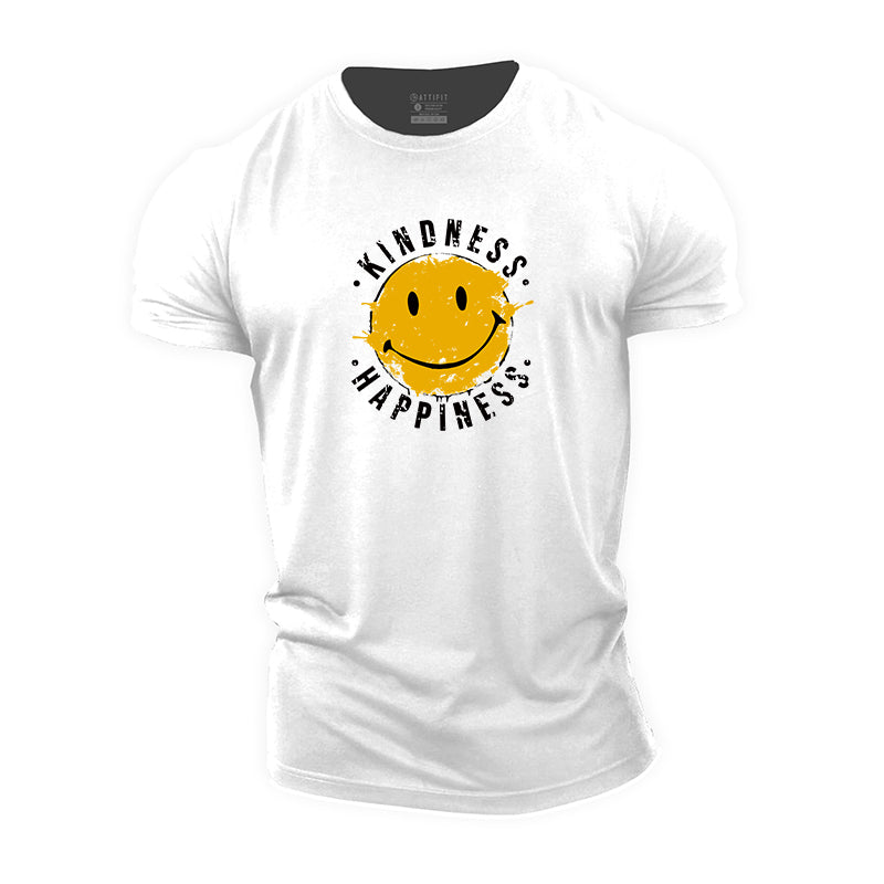 Kindness Happiness Cotton Men's T-Shirts