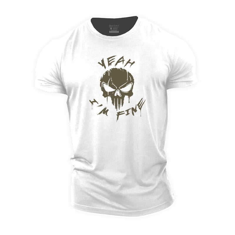 I'm Fine Print Men's Fitness T-shirts