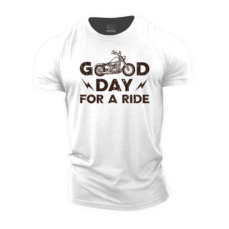 Good Day For A Ride Cotton T-Shirts