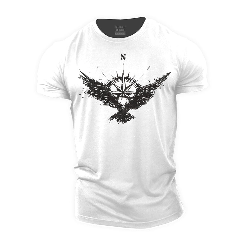 Compass Eagle Cotton T-Shirts