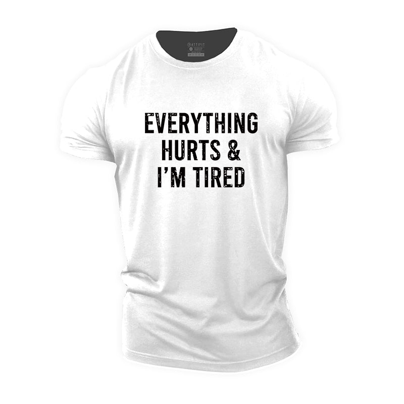 I'm Tired Graphic Cotton T-Shirts