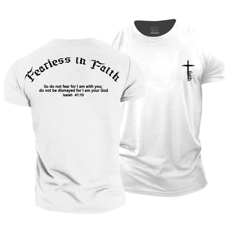 Fearless In Faith Cotton Men's T-Shirts