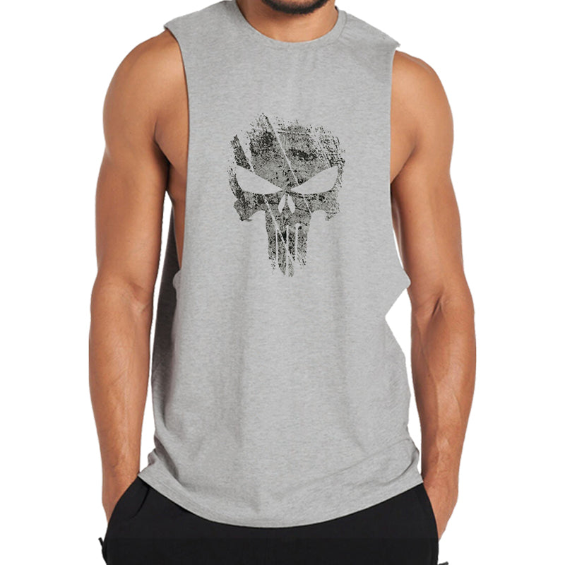 Skull Print Graphic Tank Top