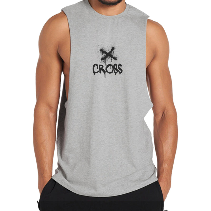 Cross Print Tank Top