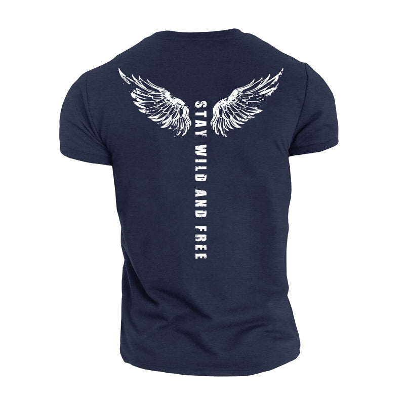 Stay Wild And Free Graphic Men's Fitness T-shirts