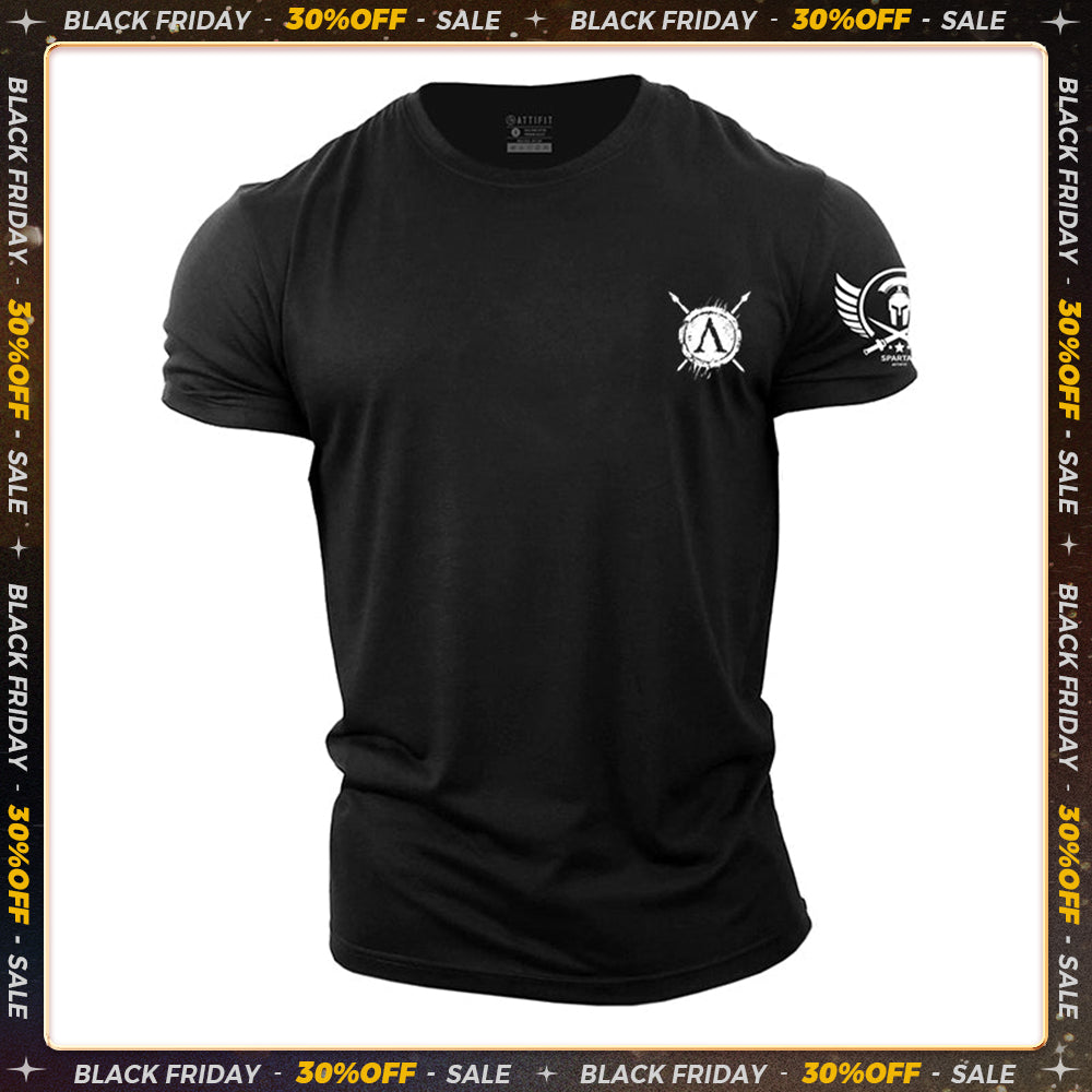 'A' Shield Print Men's Workout T-shirts