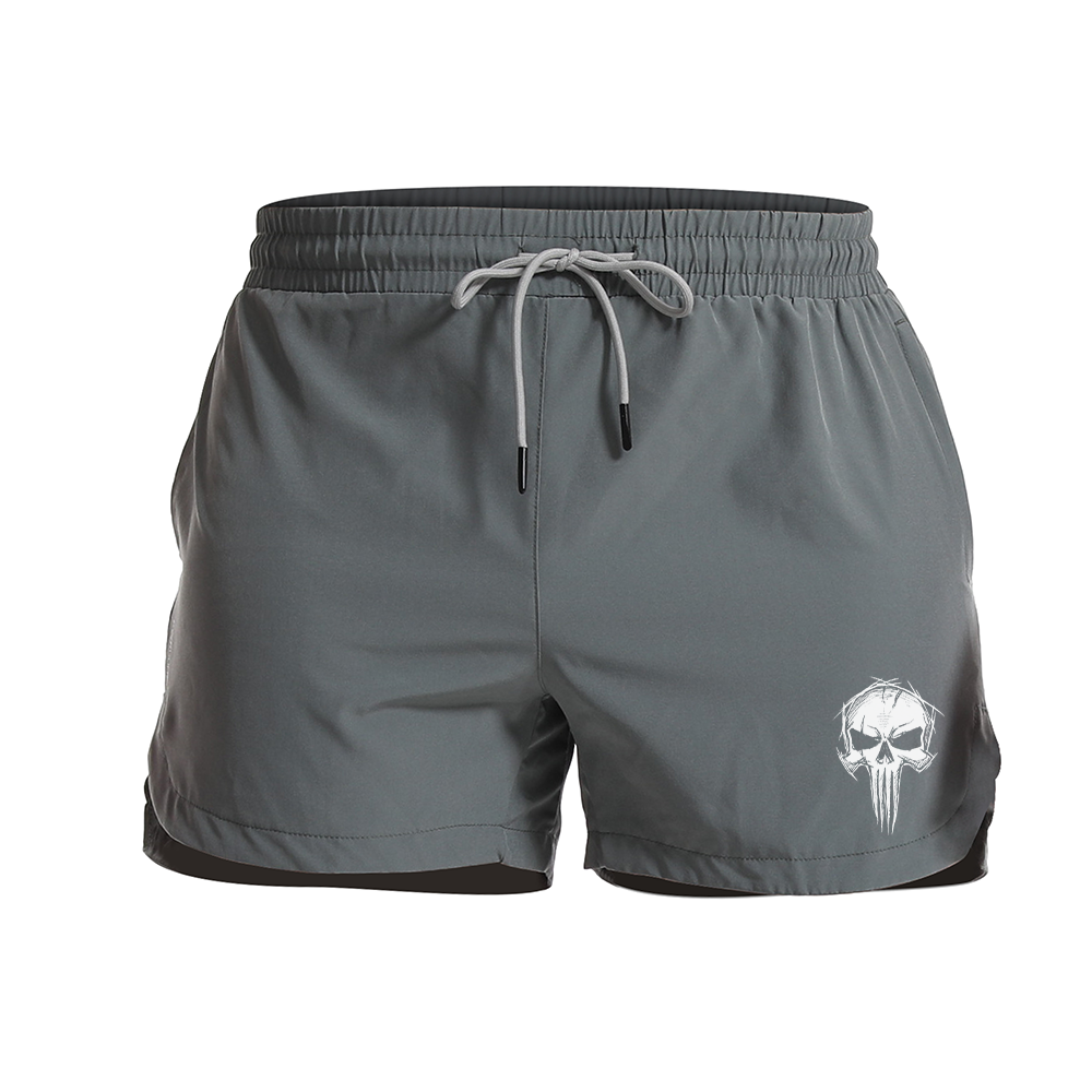 Skull Sketch Graphic Shorts