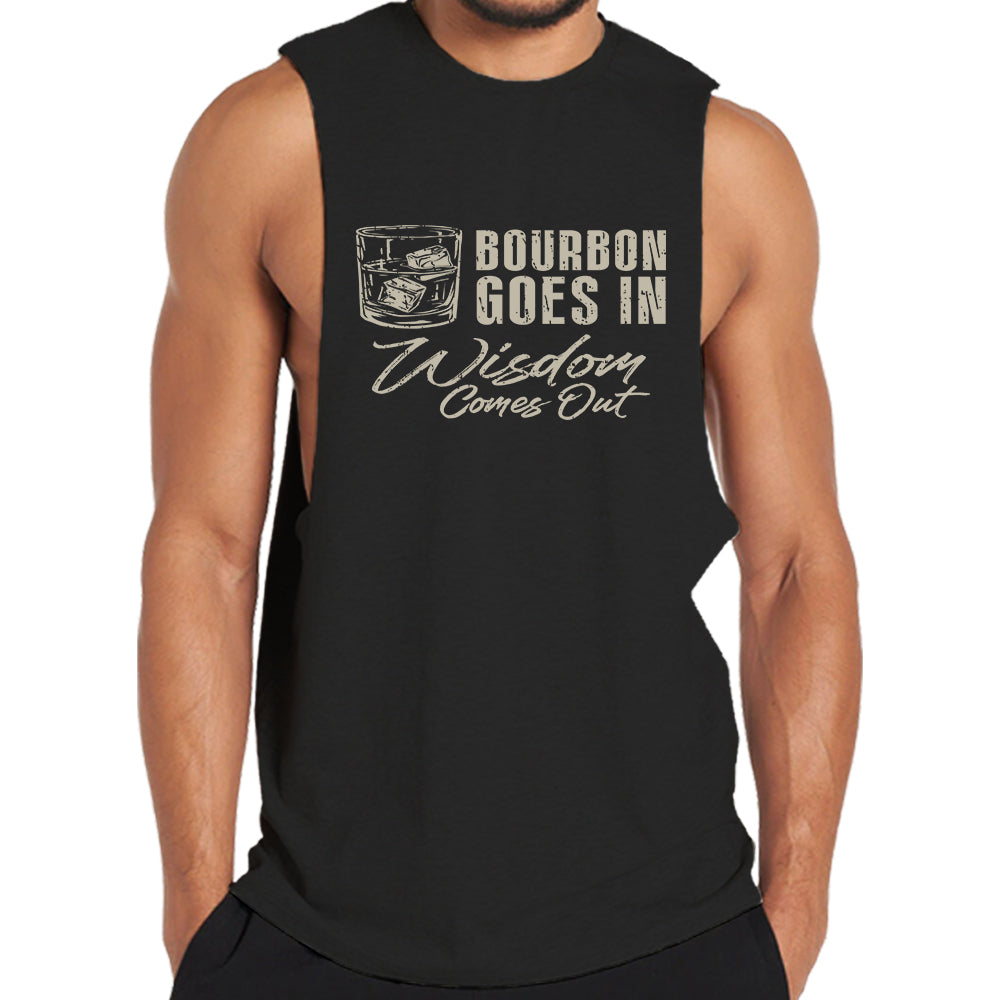 Bourbon Goes In Graphic Tank Top