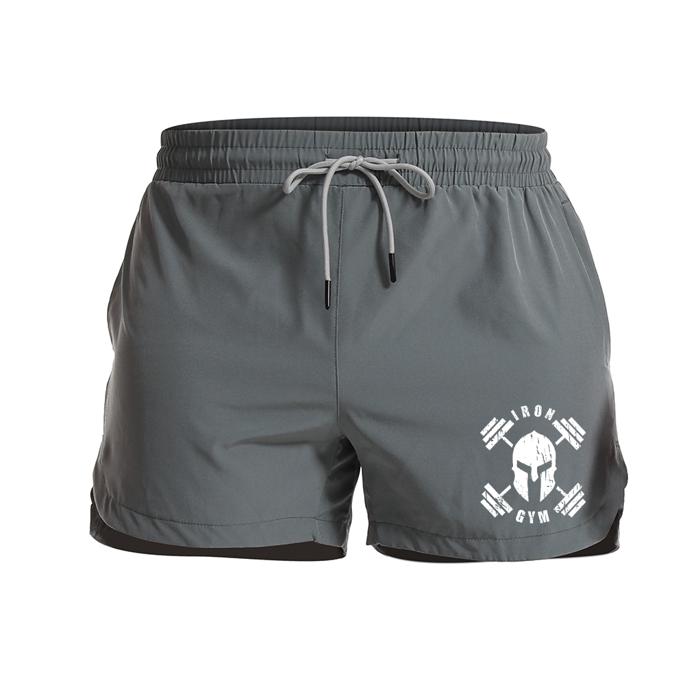 Gym Spartan Helmet Graphic Shorts