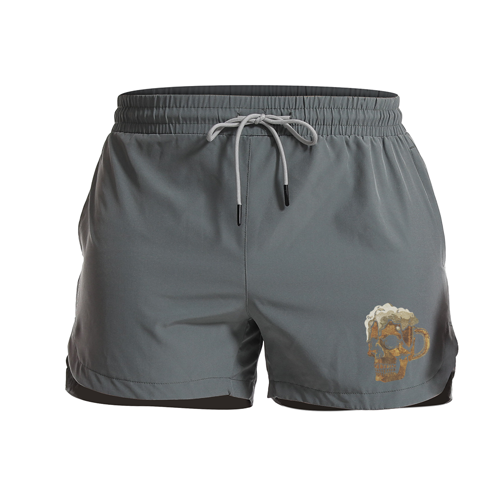 Skeleton Beer Graphic Shorts