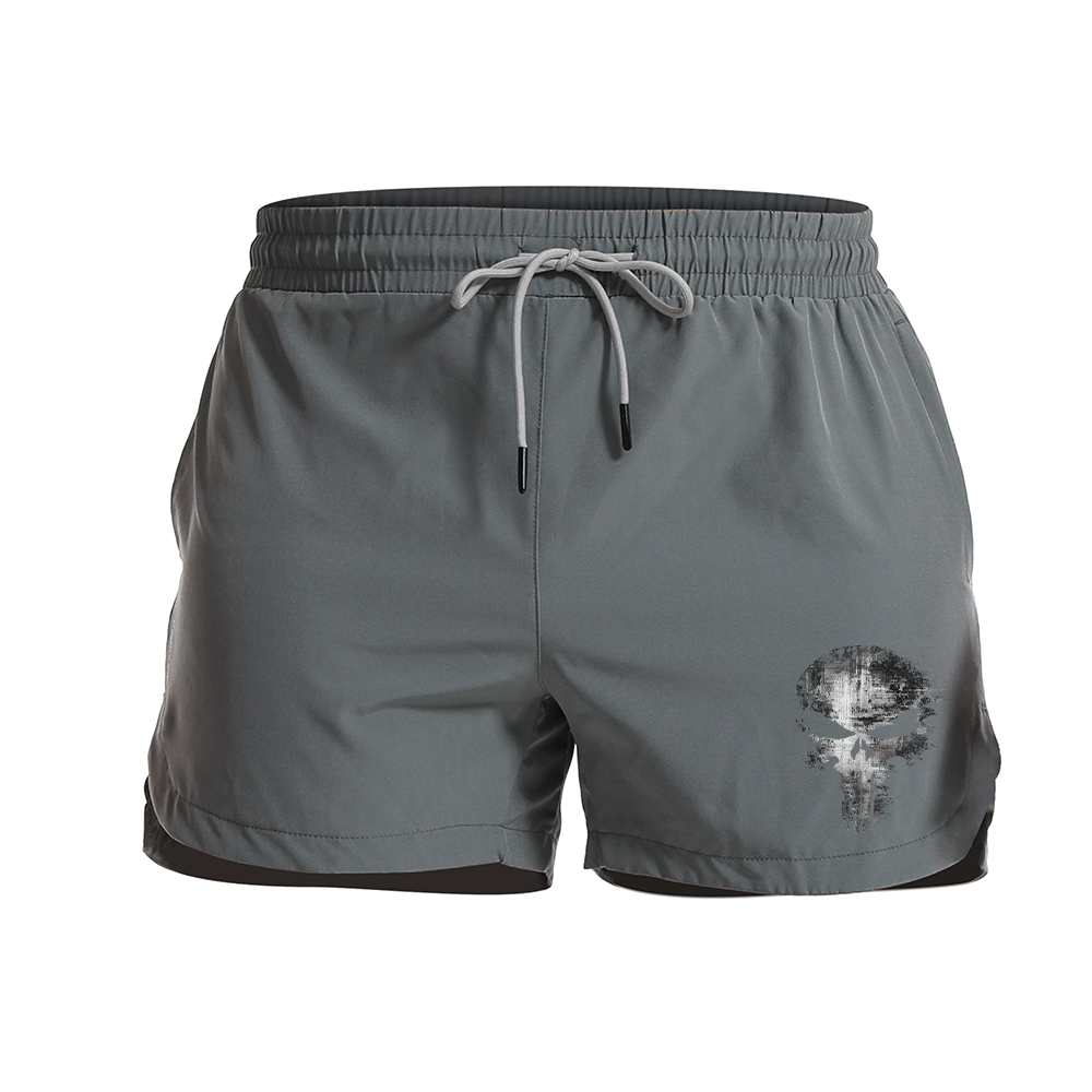 Dissipate Skull Graphic Shorts