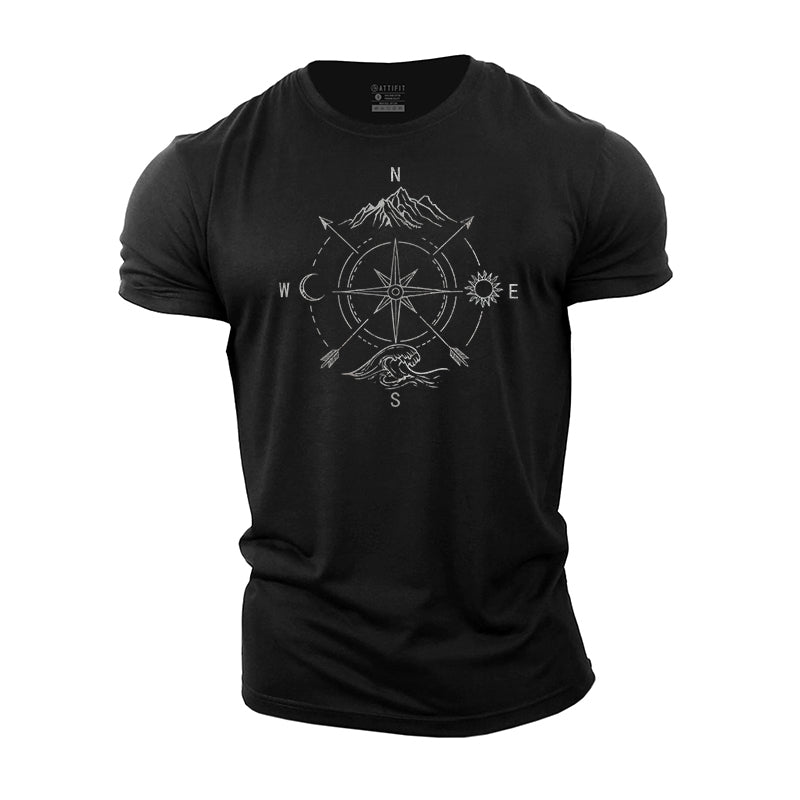 Landscape Compass Cotton T-Shirts