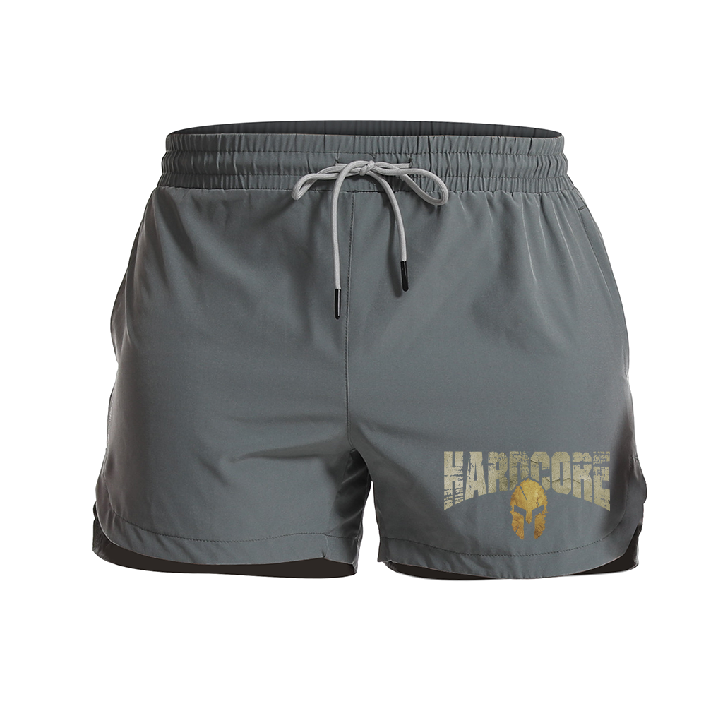 Hardcore Spartan Helmet Graphic Shorts