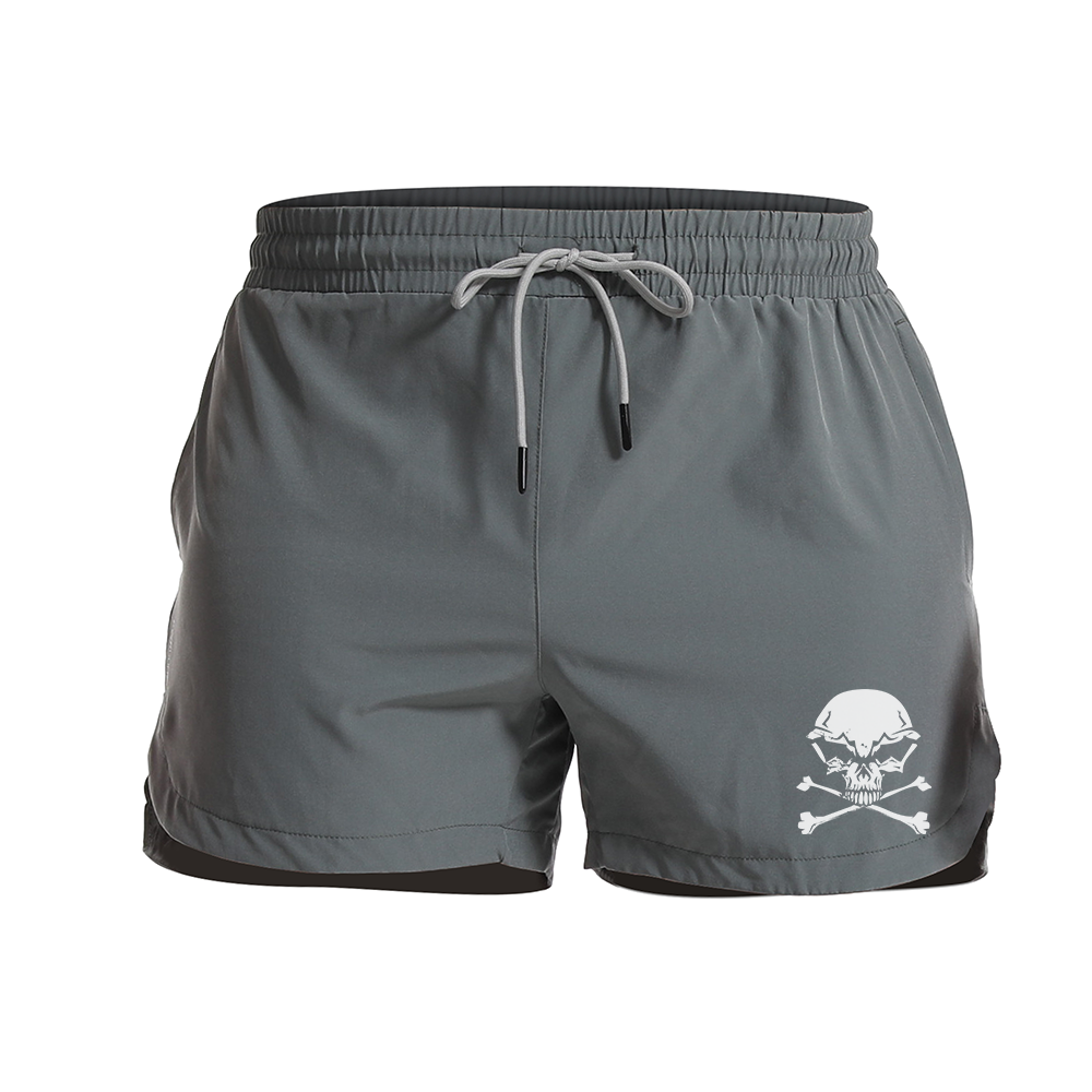 Alien Skull Graphic Shorts