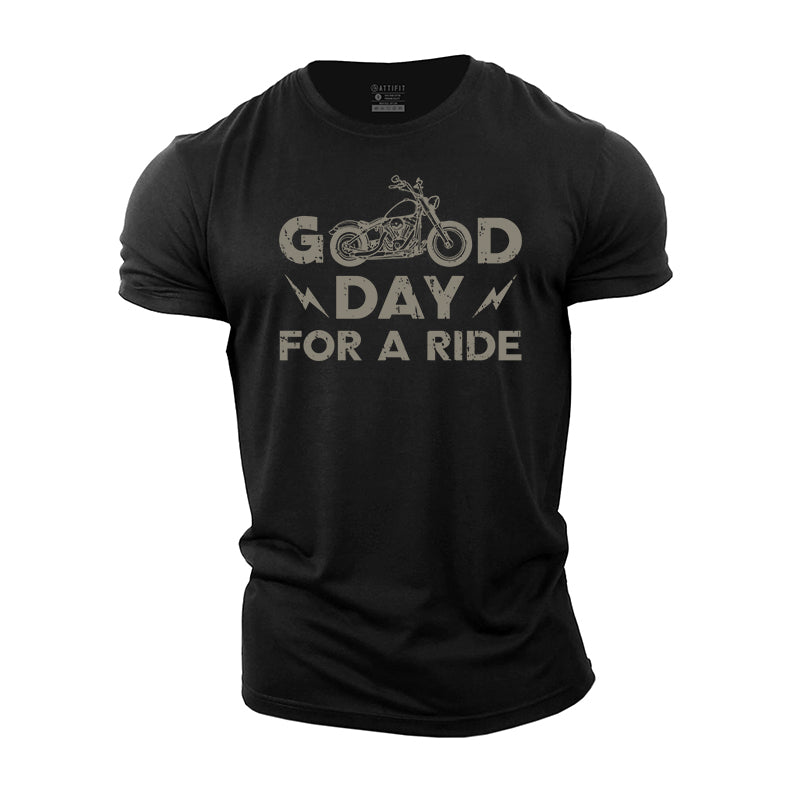 Good Day For A Ride Cotton T-Shirts