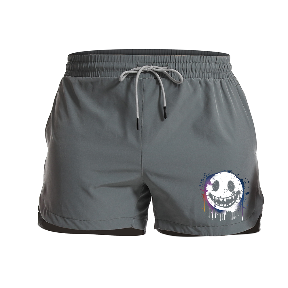 Dissolve Smiley Graphic Shorts