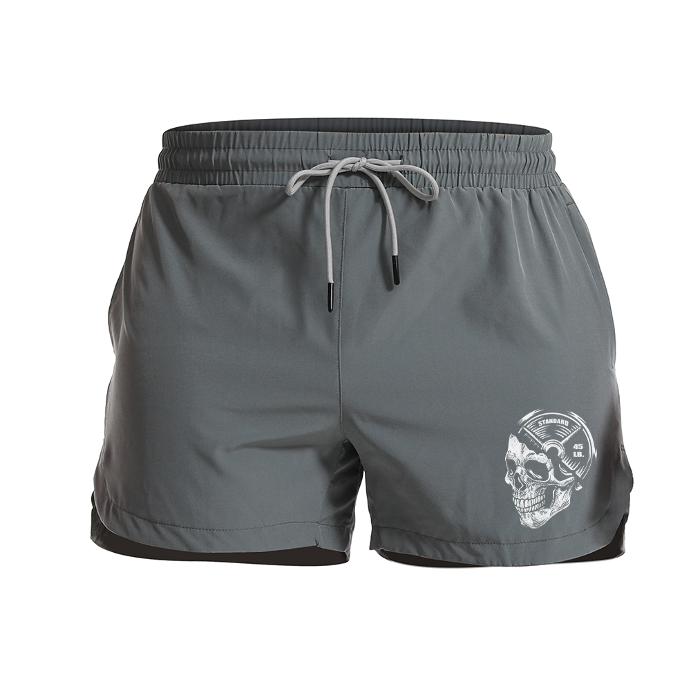 Record Skull Graphic Shorts