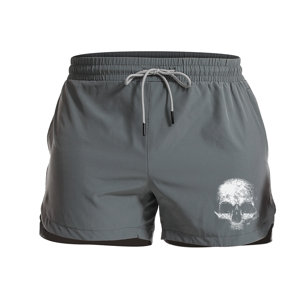 Spooky Skull Graphic Shorts