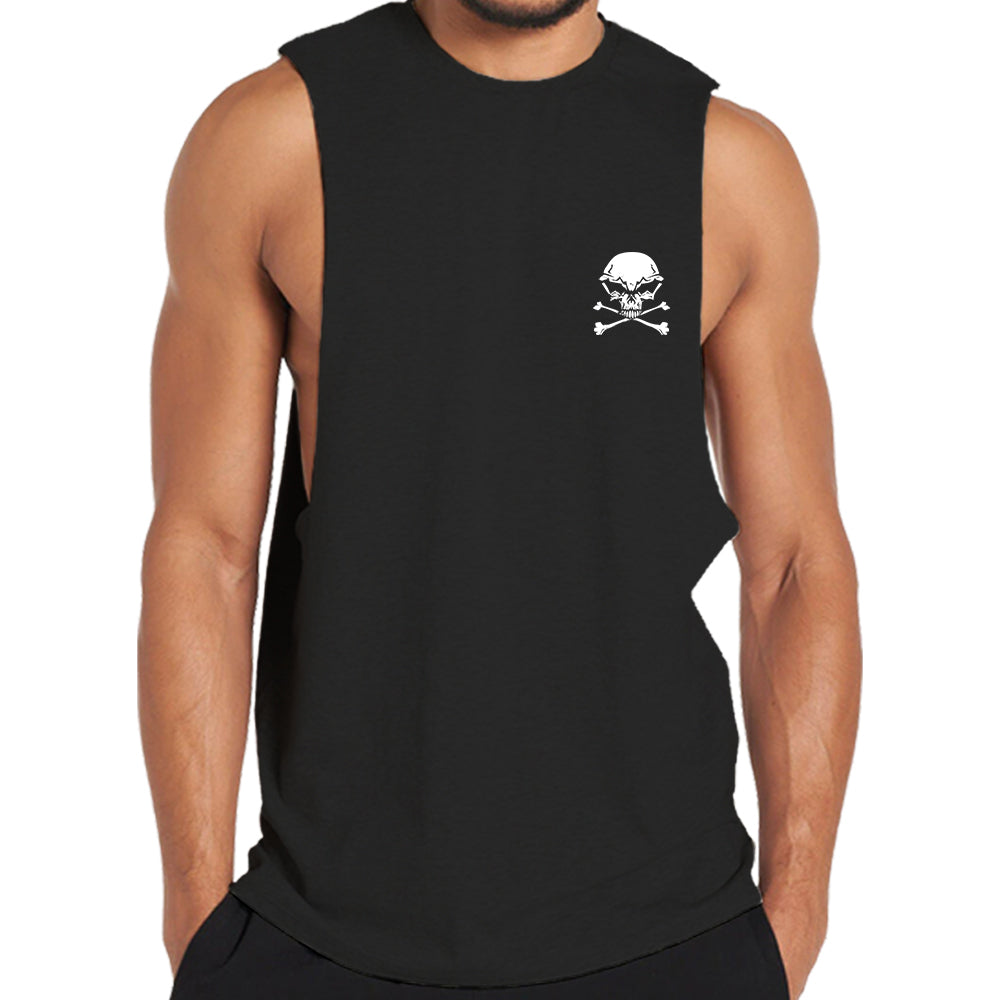 Skull Print Graphic Tank Top