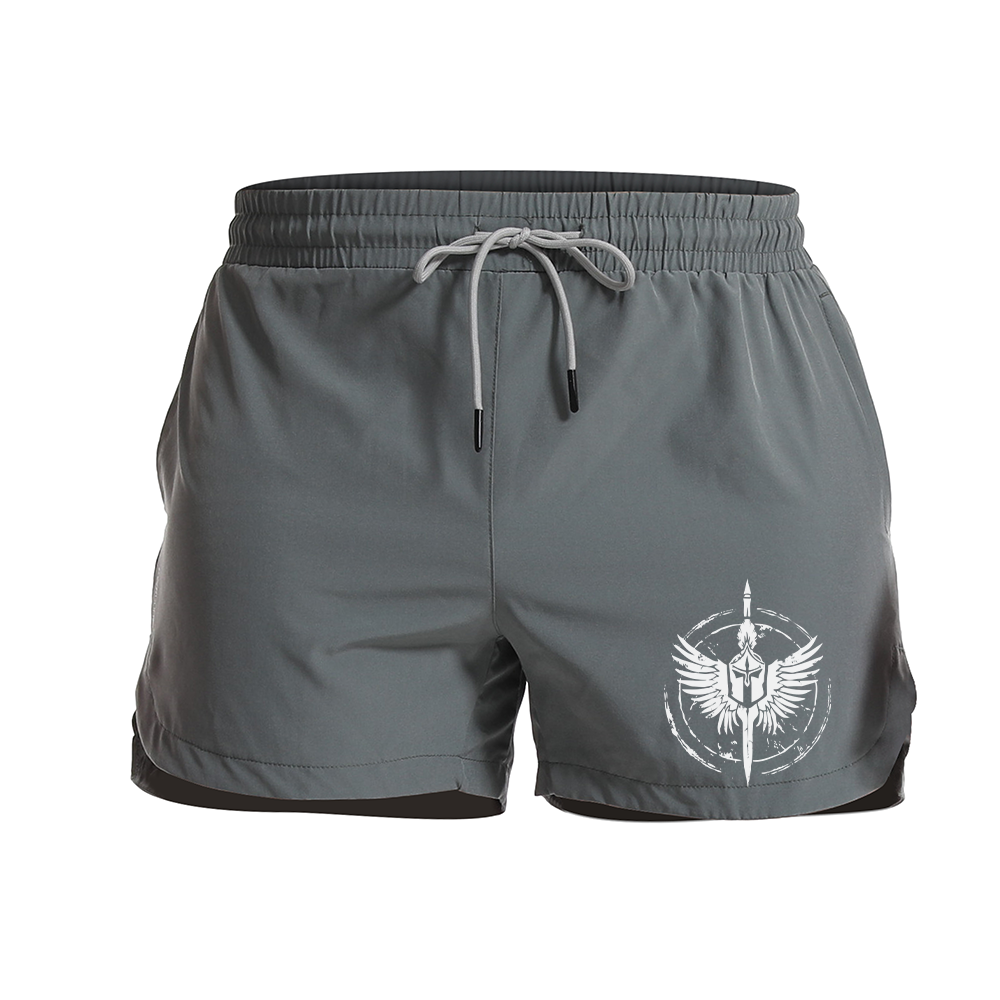 Spartan Style Graphic Shorts