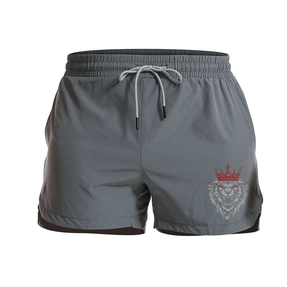 King Of Lions Graphic Shorts