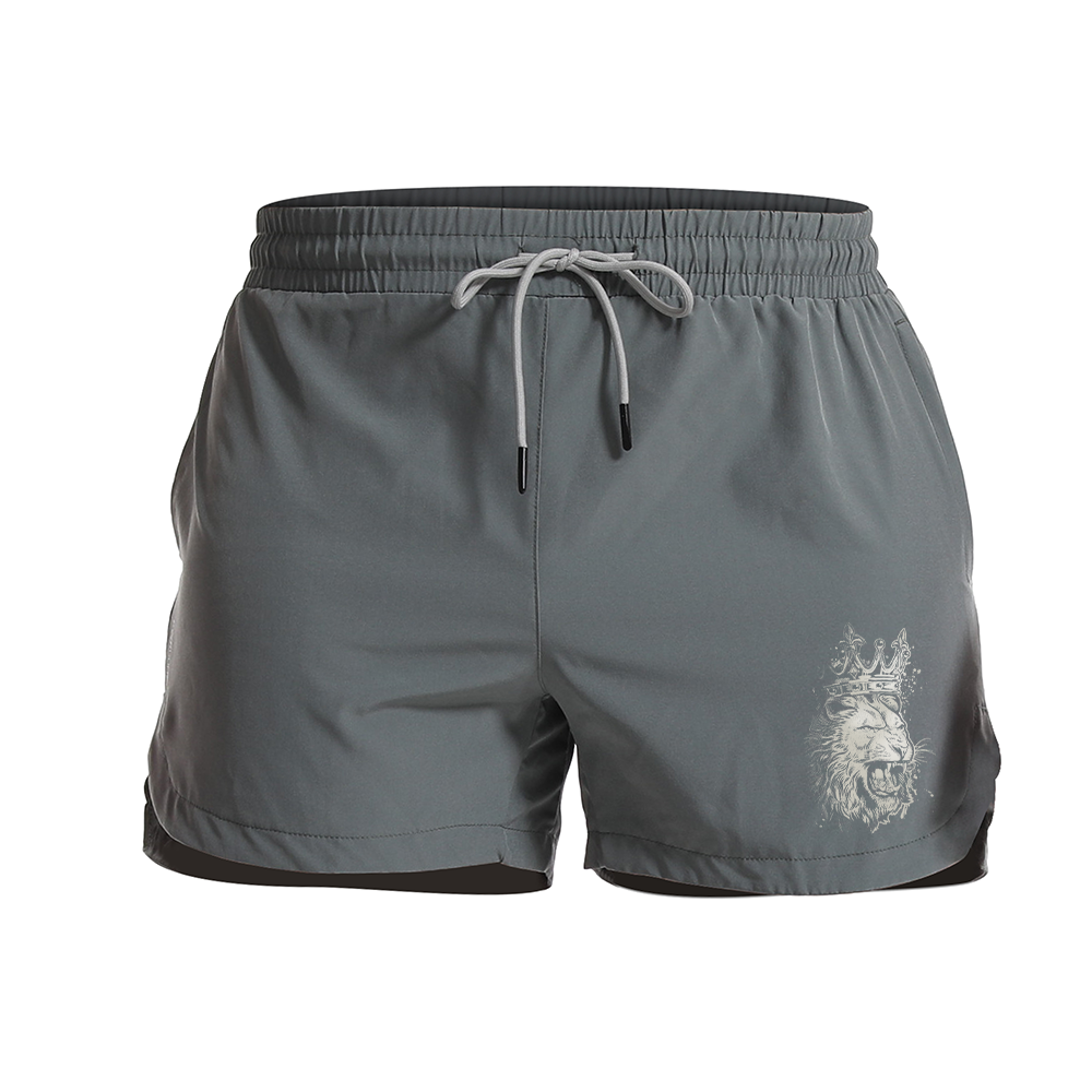 King Of Lions Graphic Shorts