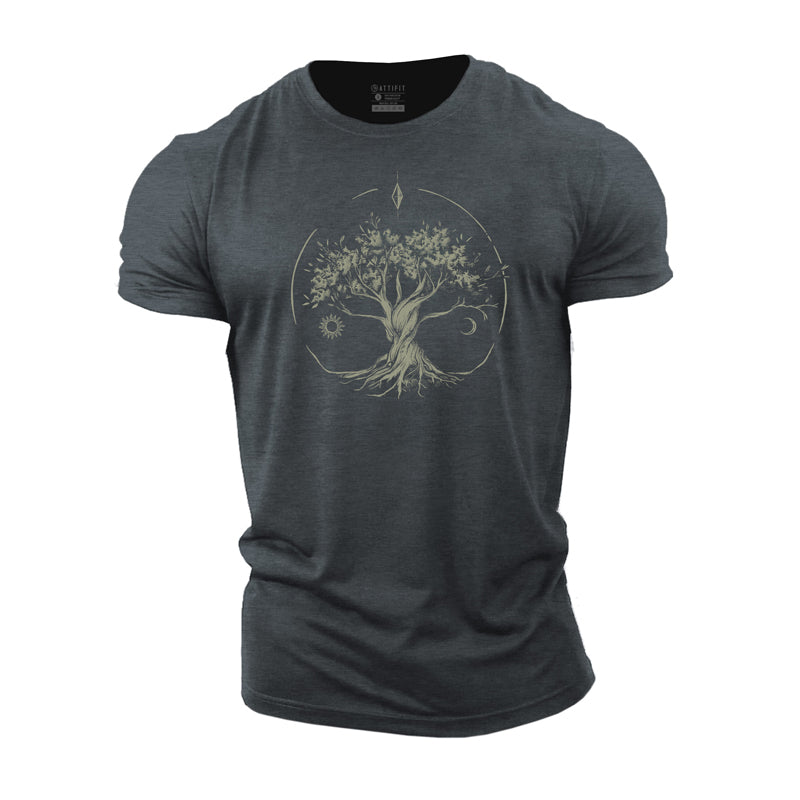 Life Tree Cotton Men's T-Shirts