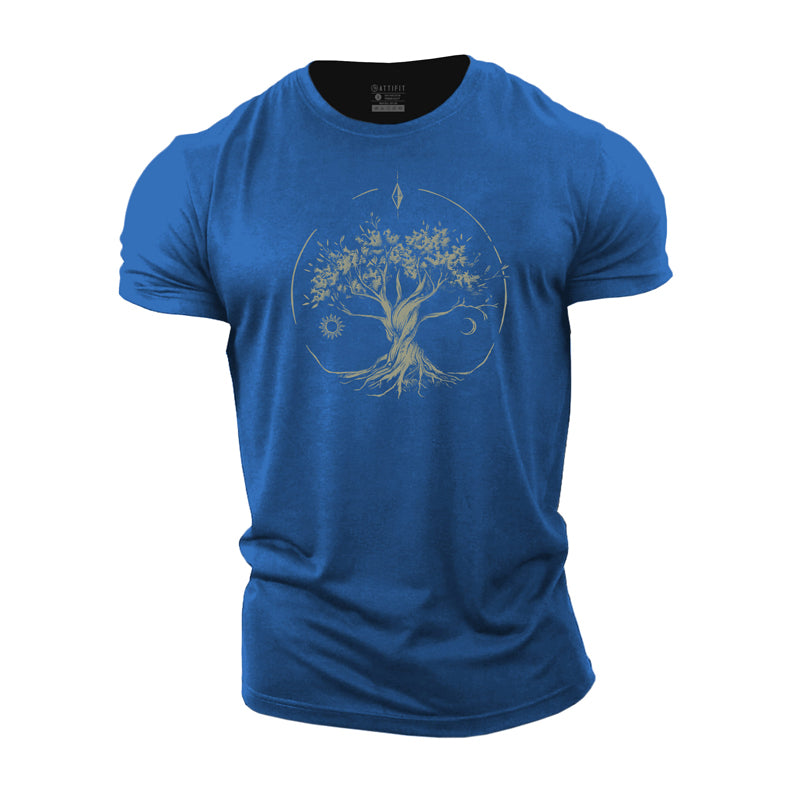 Life Tree Cotton Men's T-Shirts