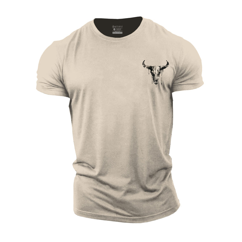 Cotton Bull Print Men's T-shirts