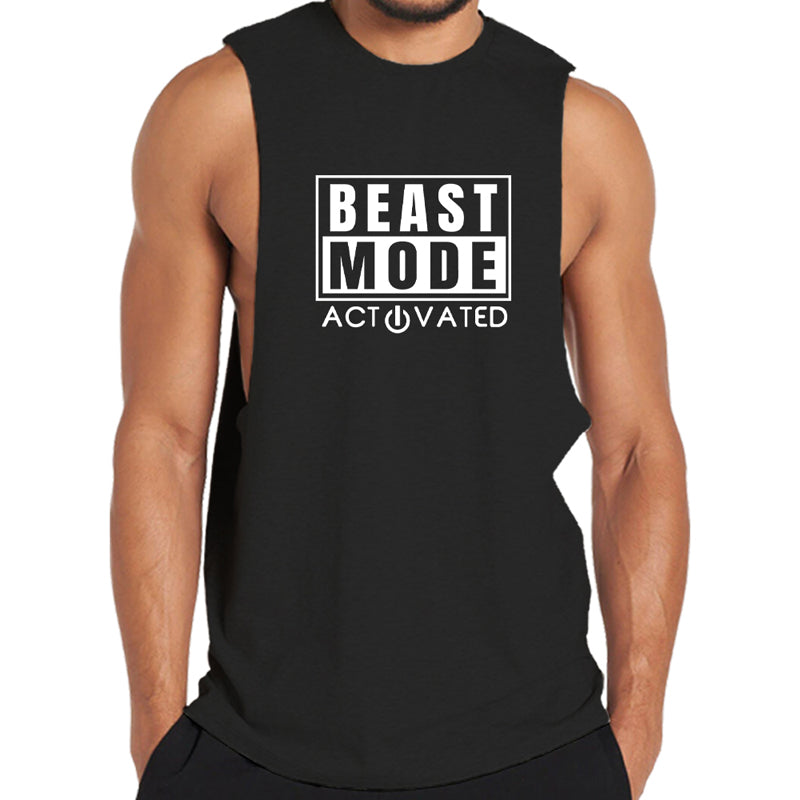 Cotton Beast Mode Bodybuilding Men's Tank Top