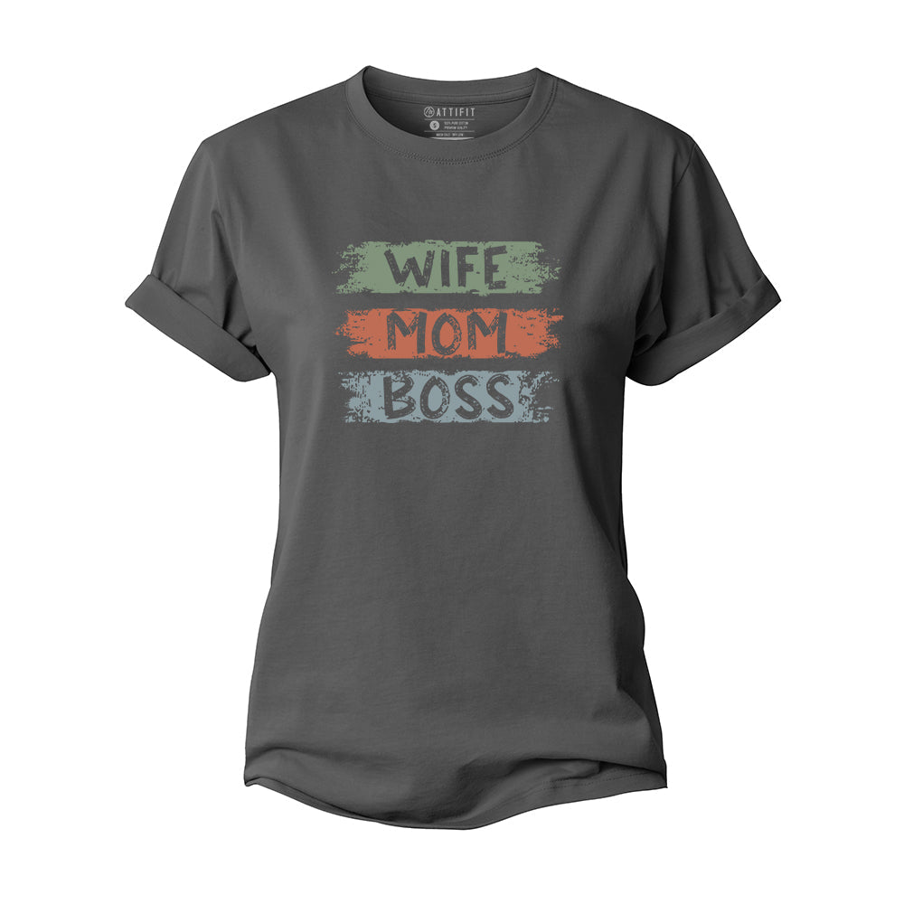 Wife Mom Boss Women's Cotton T-Shirt