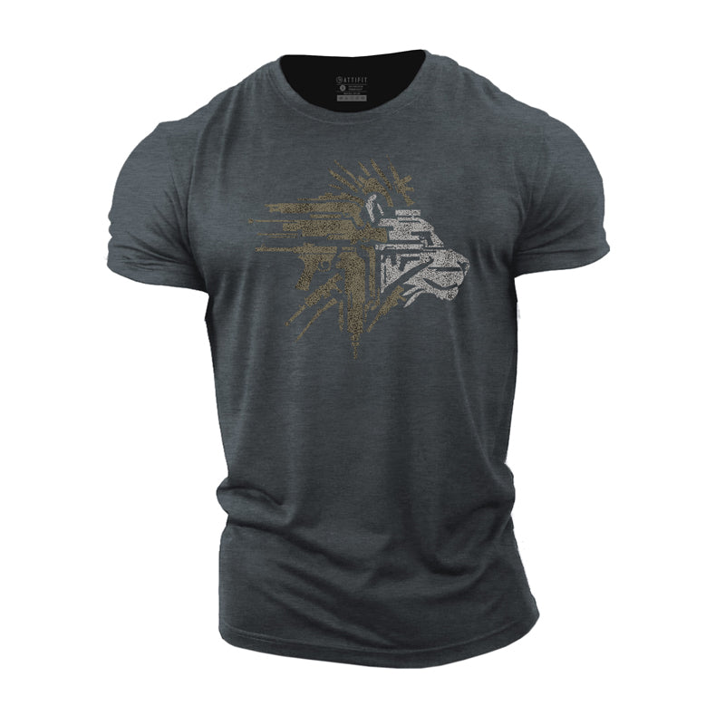 Lion Graphic Men's Fitness T-shirts