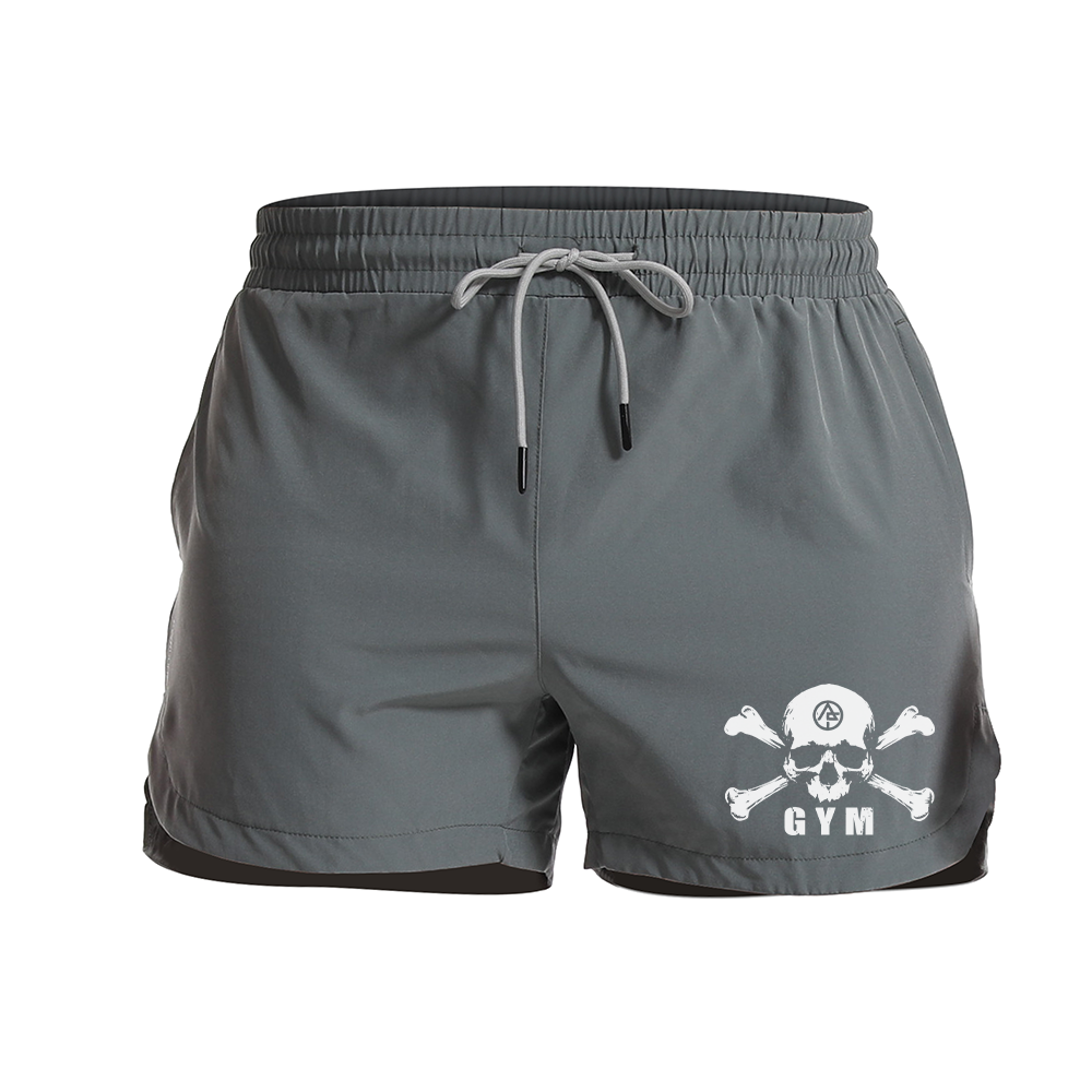 Skull Gym Graphic Shorts