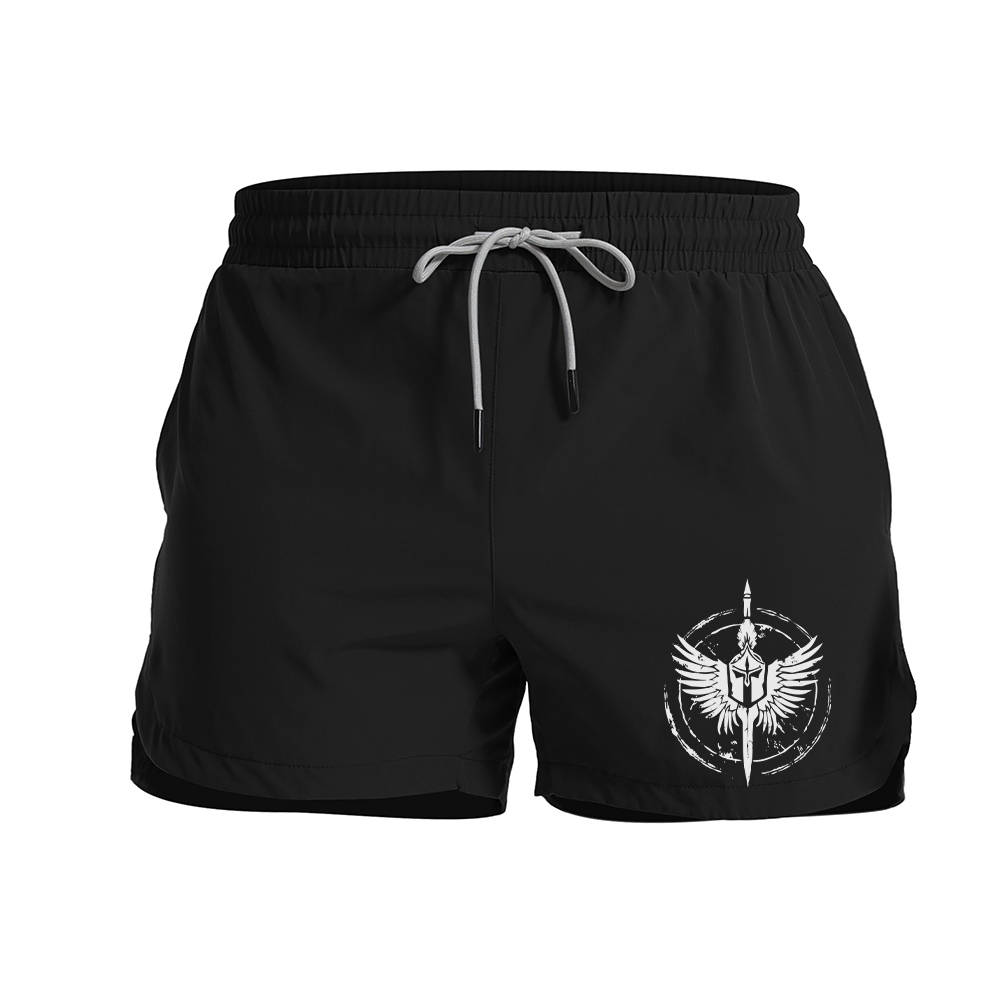 Spartan Style Graphic Shorts