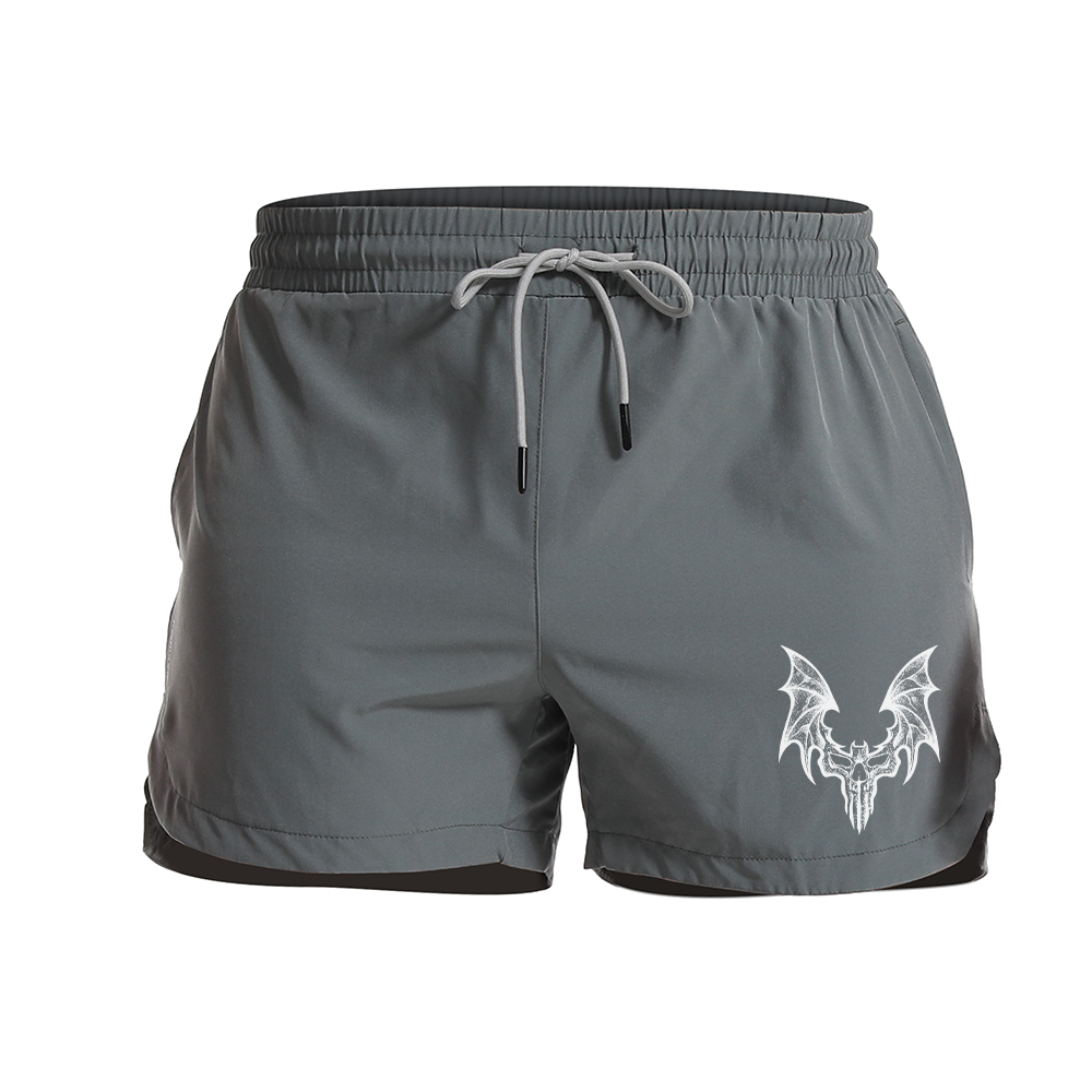 Bat Skull Graphic Shorts