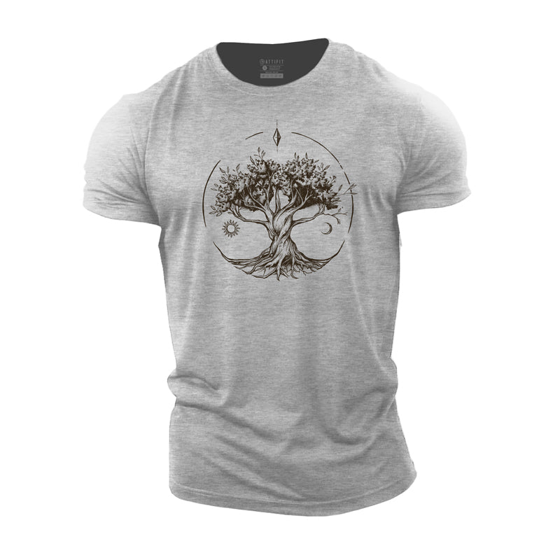 Life Tree Cotton Men's T-Shirts