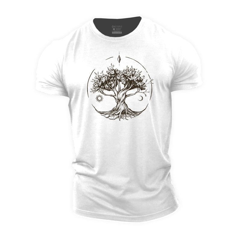 Life Tree Cotton Men's T-Shirts