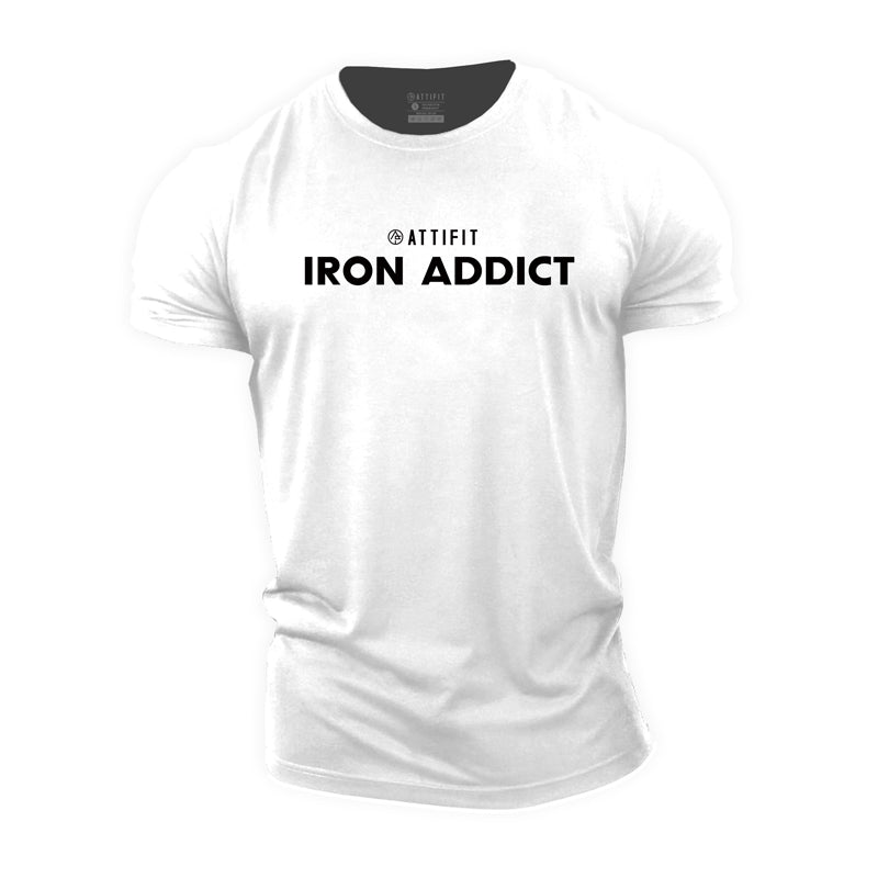 Iron Addict Print Men's Workout T-shirts