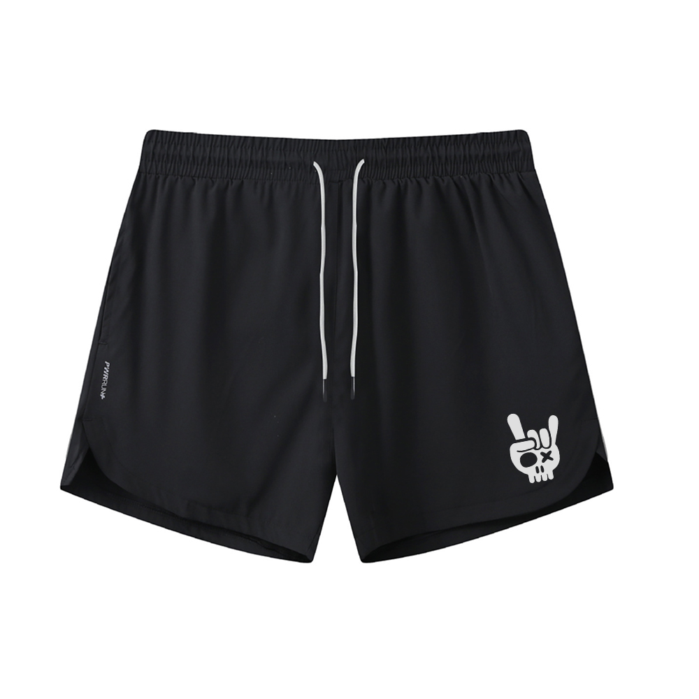 Rock Skull Graphic Shorts