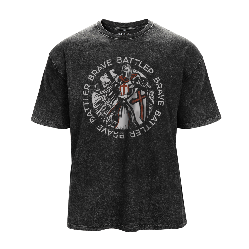 Crusade Templars Knight Washed T-Shirt