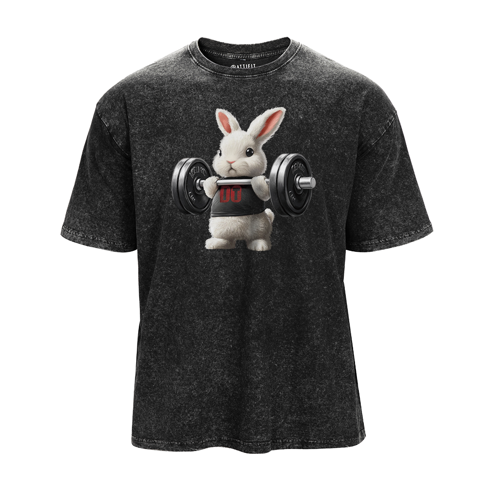 Muscle Rabbit Washed T-Shirt