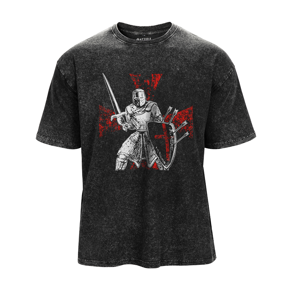 Crusade Templars Knight Washed T-Shirt