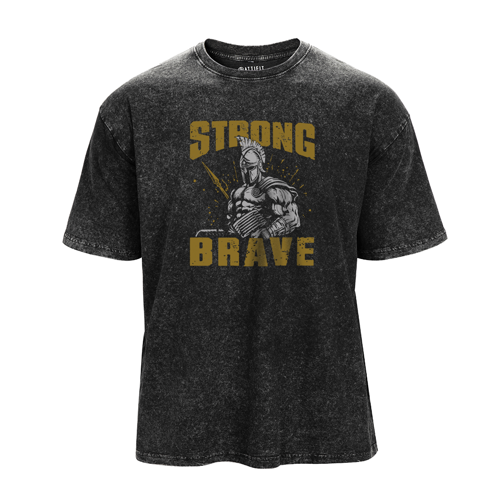 Spartan Brave Strong Washed T-Shirt