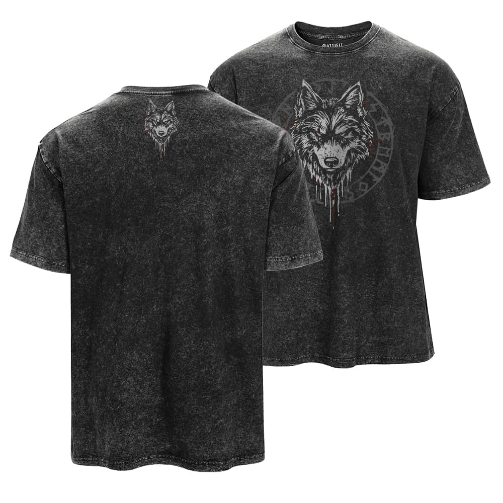 Viking Wolf Washed T-Shirt