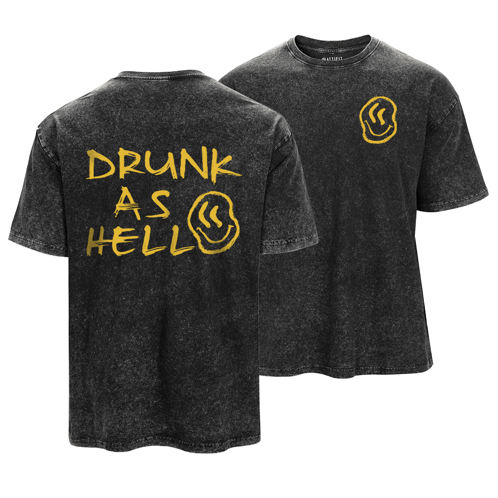 Drunk As Hell Washed T-Shirt